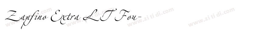 Zapfino Extra LT Fou字体转换